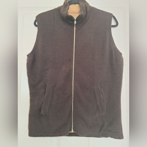 johnstons cahmere Jackets & Blazers - Johnstons Cashmere  100% Cashmere Full Zip Vest Swester Jacket Size 40 (M)